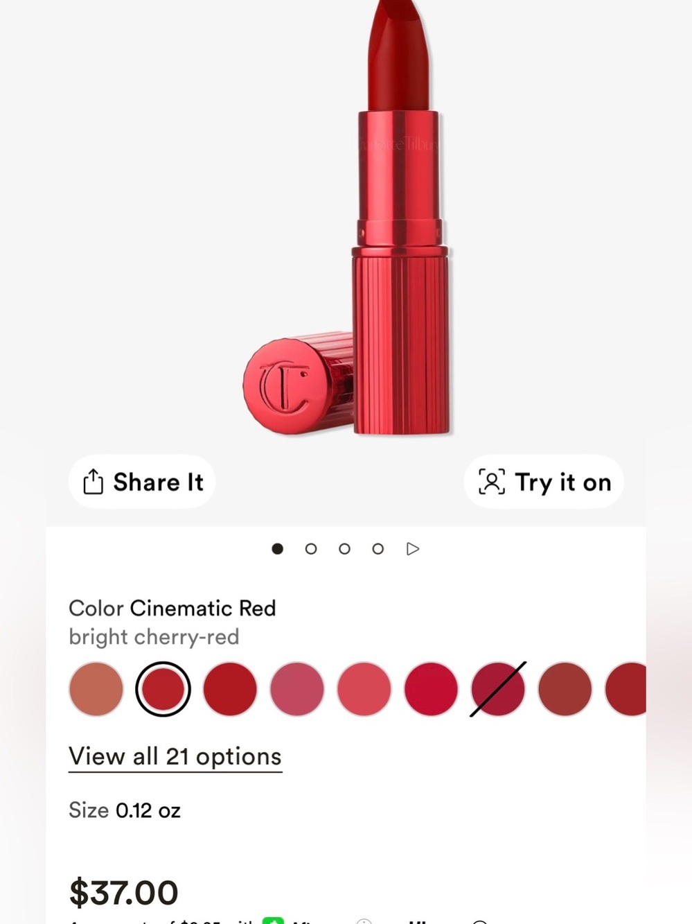 Charlotte Tilbury fame flame matte Lipstick